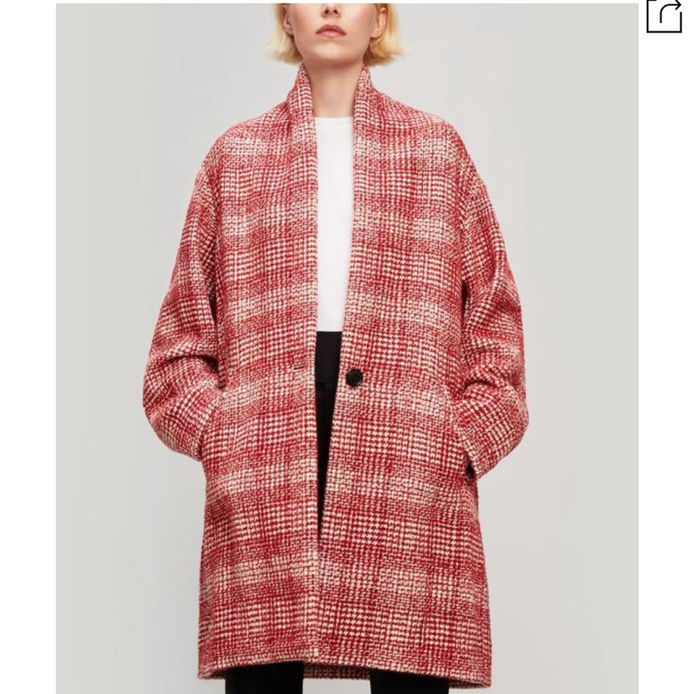 Isabel marant EBRIE CHECKED WOOL-BLEND COAT
